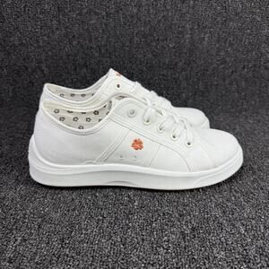 Tommy Bahama Women’s Lorena Shoes White Orange Logo Lace Up Sneakers Wm Size 8.5
